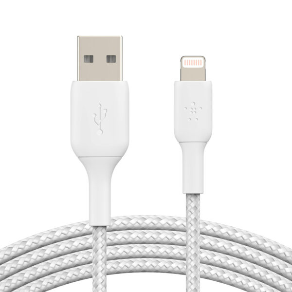 Belkin Câble USB-A vers Lightning MFI renforcé (Blanc) - 1 m