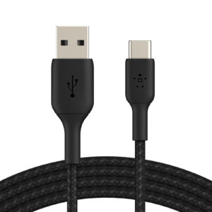 Belkin Câble USB-C vers USB-A tressé (Noir) - 1 m