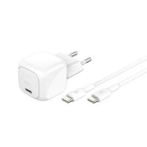 Belkin BoostCharge Chargeur secteur USB-C (30 W) + Câble USB-C vers USB-C (Noir)