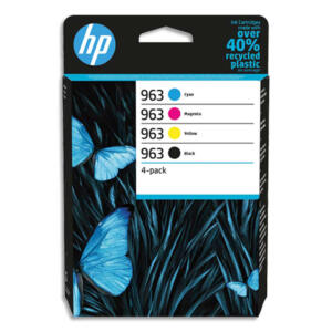 6ZC70AE- Cartouches 963 Pack - (Noir,jaune,magenta,cyan)