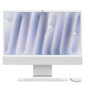 iMac 24'' (2024) - Argent - écran Retina 4,5K 24'' - M4 - CPU 8 / GPU 8 - RAM 16 Go - 256 Go SSD - garantie 2 ans