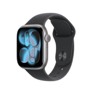 Apple Watch Series 11 - 42 mm - Aluminium gris sidéral - Bracelet Sport - Noir M/L