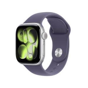 Apple Watch Series 11 - 42 mm - Aluminium argent - Bracelet Sport - Brume violette M/L