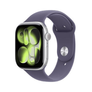 Apple Watch Series 11 - 46 mm - Aluminium argent - Bracelet Sport - Brume violette M/L