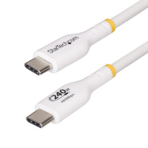 Cable USB c vers USB C - 2m tressé - BLANC